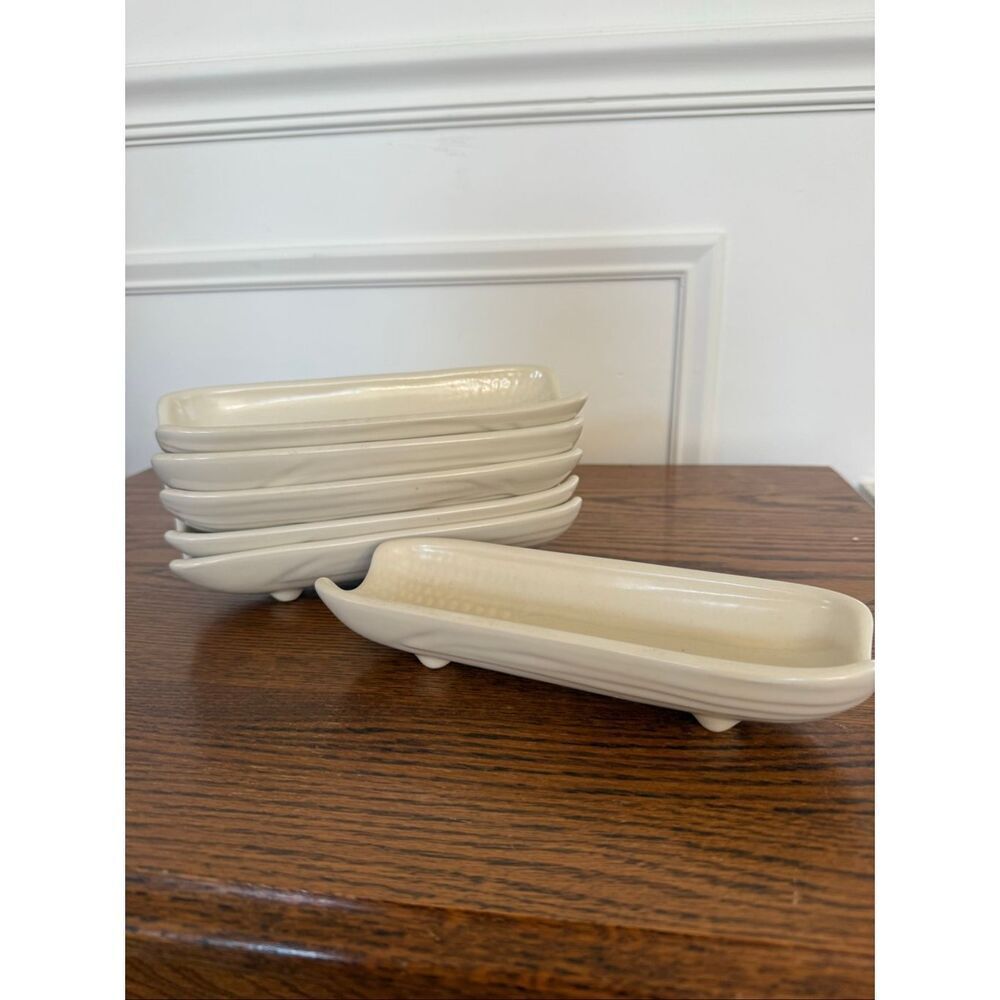 Set of 6 Pfaltzgraff Ivory Corn on the Cob Dish